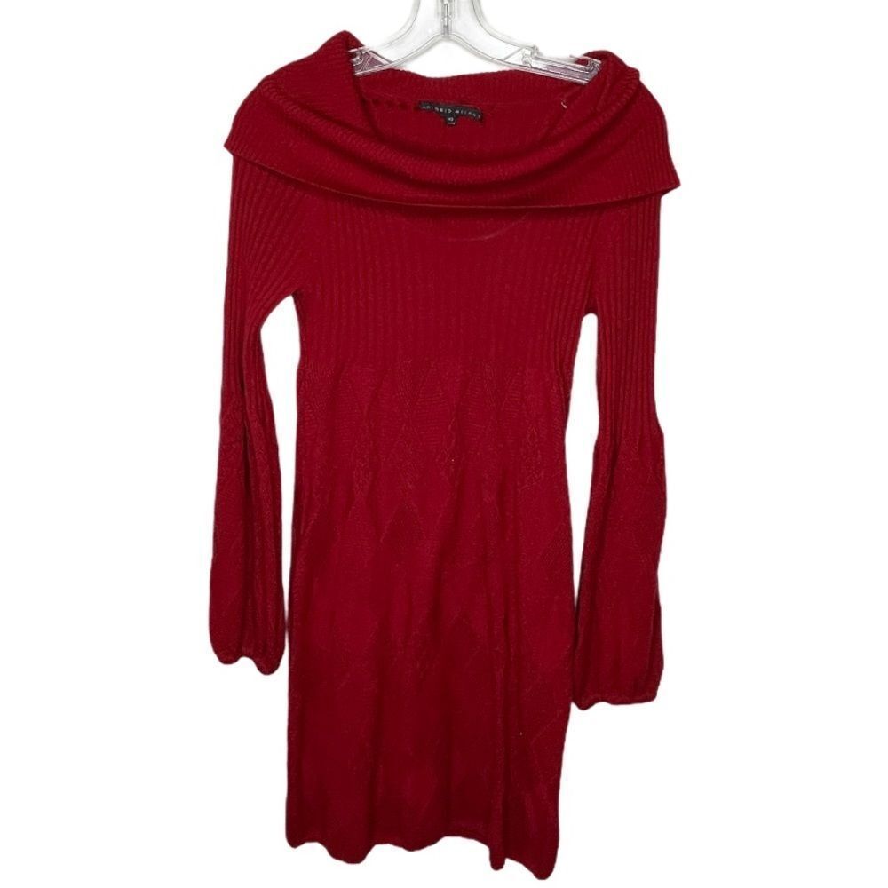 Antonio Melani Wool Red Sweater Dress